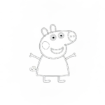 coloriage Peppa Pig update à imprimer pour enfant de 10 ans