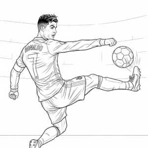 coloriage Ronaldo update pour primaire
