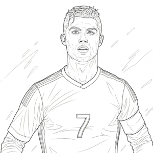 coloriage Ronaldo update gratuit pour enfants