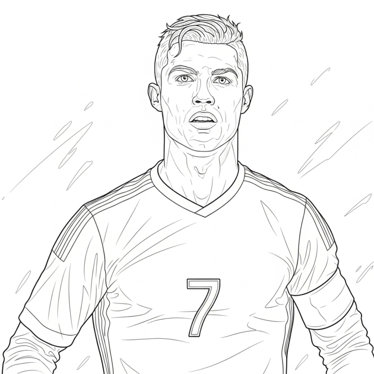 Tranh tô màu Ronaldo