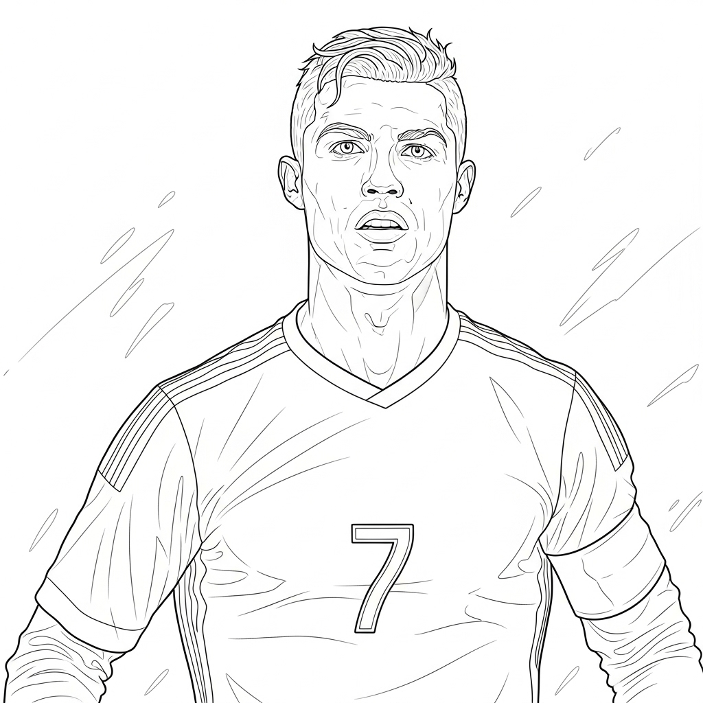 Tranh tô màu Ronaldo