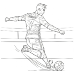 coloriage Ronaldo update pour enfants à télécharger