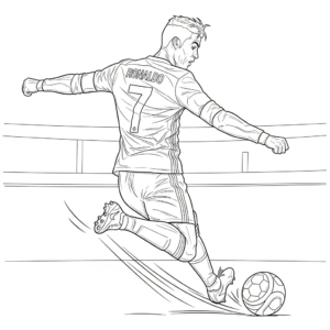 coloriage Ronaldo update pour enfants à télécharger