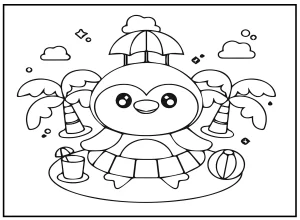 télécharger coloriage Animaux Kawaii gratuit