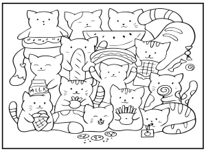 coloriage Animaux Kawaii à imprimer pdf gratuit
