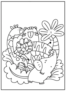 coloriage Animaux Kawaii a imprimer gratuit