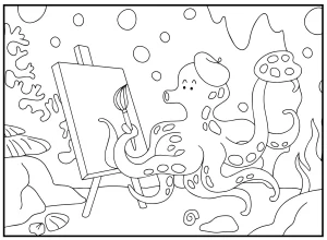 télécharger coloriage Animaux Kawaii gratuit