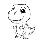 coloriage Bébé T Rex à imprimer gratuitement pdf