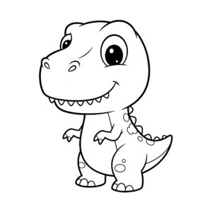 coloriage Bébé T Rex à imprimer gratuitement pdf