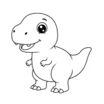 coloriage Bébé T Rex à imprimer pdf gratuit
