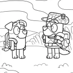 coloriage Bluey à imprimer pdf gratuit