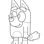 imprimer coloriage Bluey pour enfant
