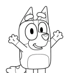 coloriage Bluey à imprimer pour enfant de 10 ans