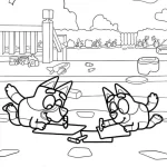 coloriage Bluey a colorier en ligne