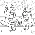 a imprimer coloriage Bluey gratuit