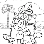 coloriage Bluey a colorier en ligne