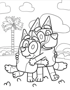 coloriage Bluey a colorier en ligne