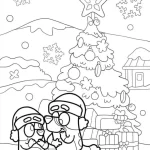 coloriage Bluey à imprimer kawaii
