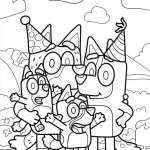 coloriage Bluey pour enfant de 8 ans