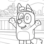 coloriage Bluey à imprimer gratuitement