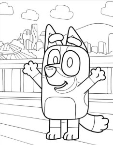 coloriage Bluey à imprimer gratuitement