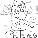 coloriage Bluey pour primaire