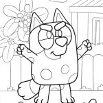 coloriage Bluey à imprimer pour enfants