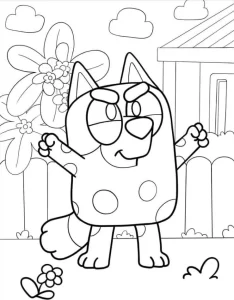 coloriage Bluey à imprimer pour enfants
