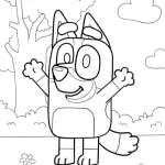 coloriage Bluey pour enfant de 2 ans