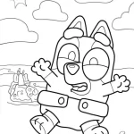 coloriage Bluey pour enfant de 6 ans