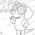 coloriage Bluey pour enfant de 4 ans