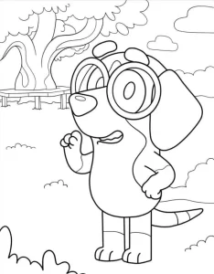 coloriage Bluey pour enfant de 4 ans