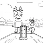 coloriage Bluey pour enfant de 7 ans