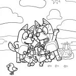 télécharger coloriage Bluey gratuit