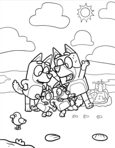 télécharger coloriage Bluey gratuit