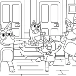 coloriage Bluey pour enfant de 10 ans
