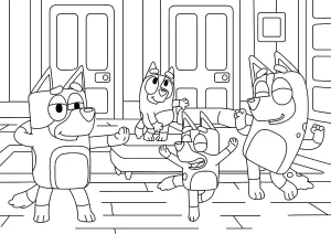 coloriage Bluey pour enfant de 10 ans