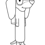 coloriage Bluey à imprimer pour enfant de 6 ans
