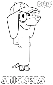 coloriage Bluey à imprimer pour enfant de 6 ans