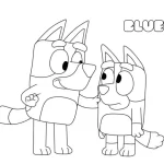 coloriage Bluey pour enfants à télécharger