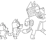 coloriage Bluey pour enfant de 7 ans