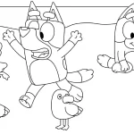 coloriage Bluey pour enfant de 3 ans