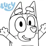 coloriage Bluey à imprimer pdf gratuit