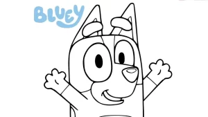 coloriage Bluey à imprimer pdf gratuit