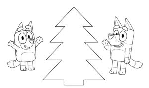 coloriage Bluey à imprimer pdf gratuit