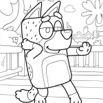coloriage Bluey gratuit a imprimer