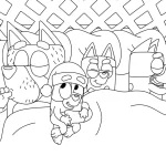 coloriage Bluey a colorier en ligne gratuitement