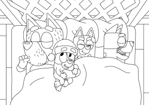 coloriage Bluey a colorier en ligne gratuitement