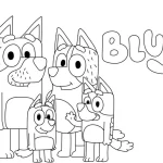 coloriage Bluey educatif pour enfant