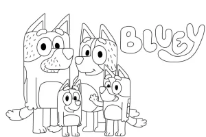 coloriage Bluey educatif pour enfant